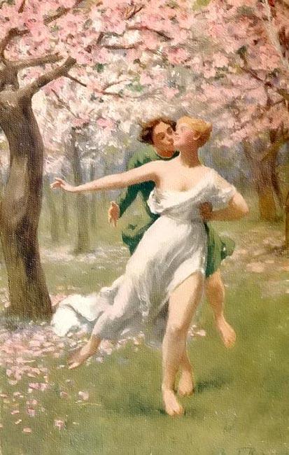 Unknown Artist - Lovers In An Orchard